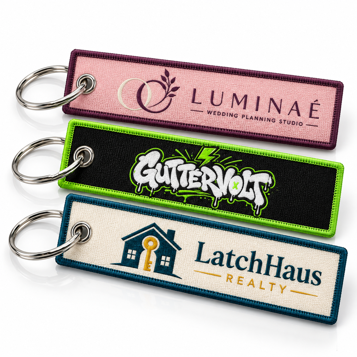 Custom Embroidered Woven Jet Tags