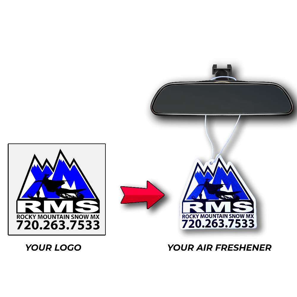 Company Logo diecut into Custom air fresheners