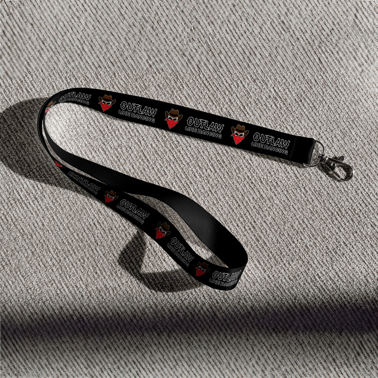 Black Lanyard with Custom Logo